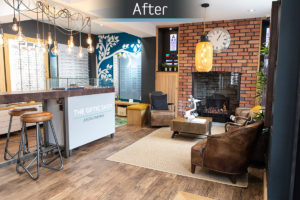 The Optic Shop Opticians rustic interior design refurbishment by Mewscraft